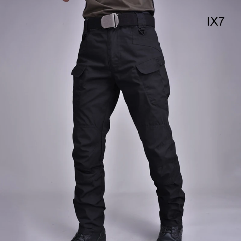 

Newly Ix7 Men Slim Straight Special Forces Combat Army Fans Workwear Workwear Training Breathable Pants