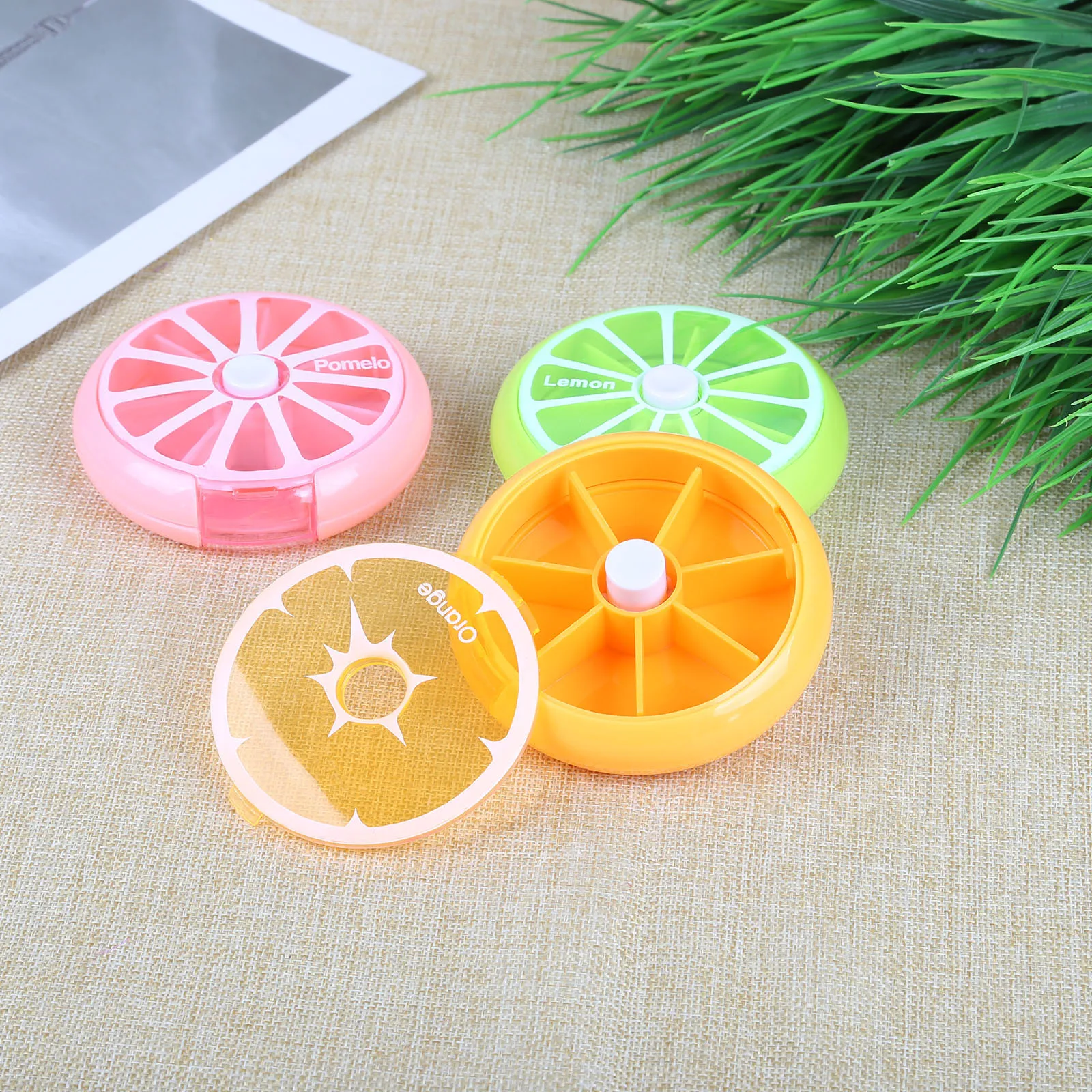 Еженедельная вращающаяся коробка для таблеток круглый резак 7 дней путешествия