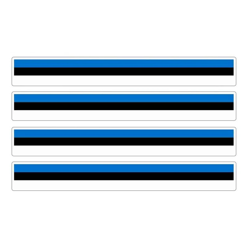 

4pcs Patriotic Stickers Flag Stripes Vinyl KK PVC 13cm X 1.7cm Car Window Motorcycle Decoration Tuning Estonia Car Stickers