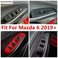 for mazda 6 2019 2020 2021 car door armrest window lift handle holder button cover trim abs stainless steel accessories interior