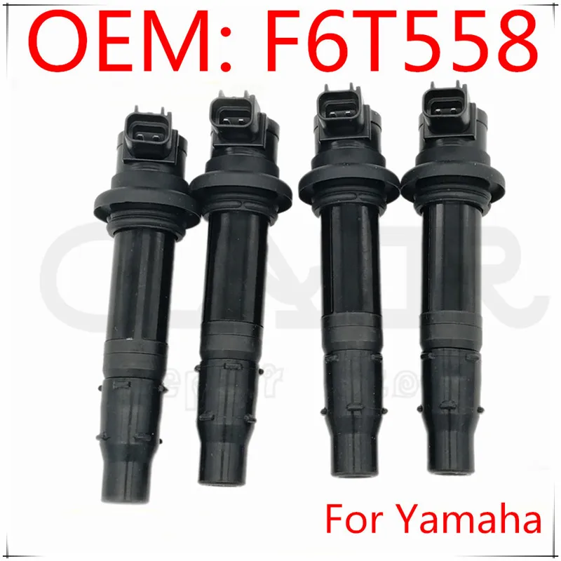 Набор из 4 шт. в партии новая катушки зажигания F6T558 подходит для Yamaha MT 07 14 17 R6 RJ15 Bj YZF