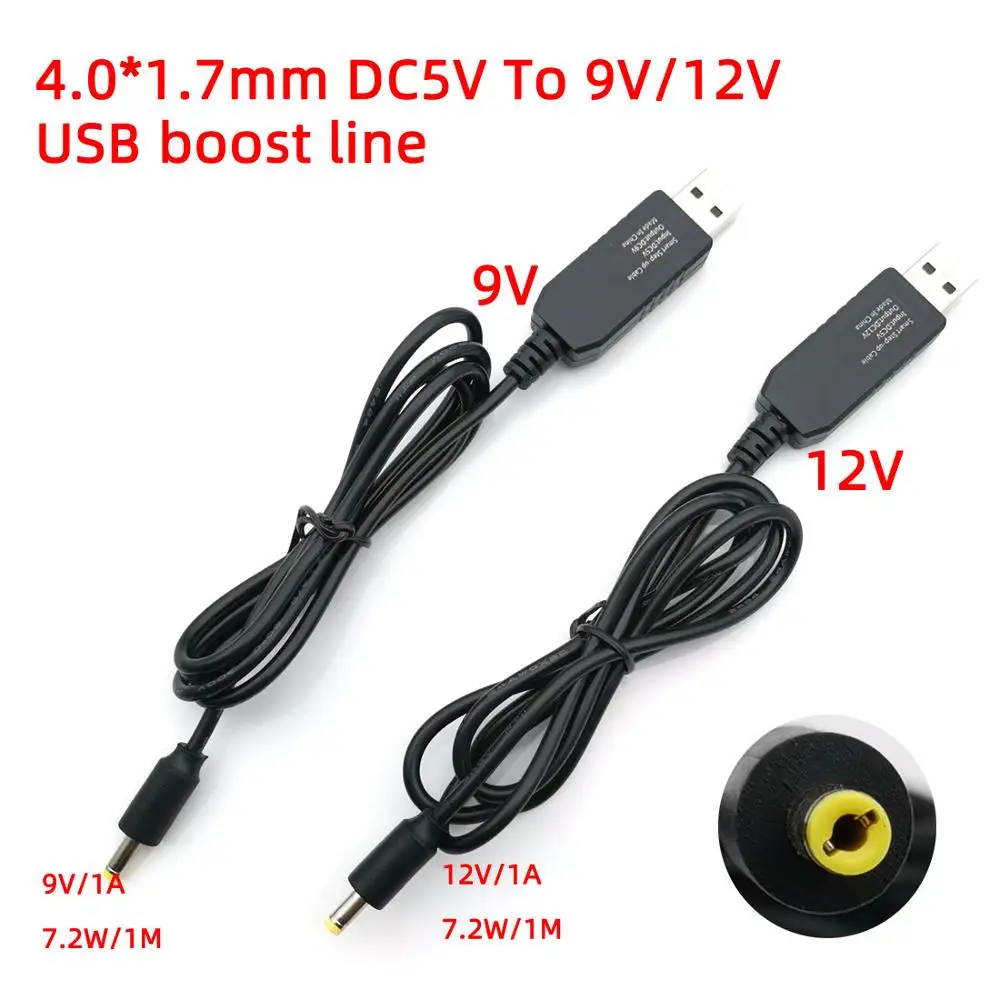 USB силовой повышающий кабель DC 5 В к 9 В/12 Повышающий Модуль конвертер адаптер 3 5*1 35