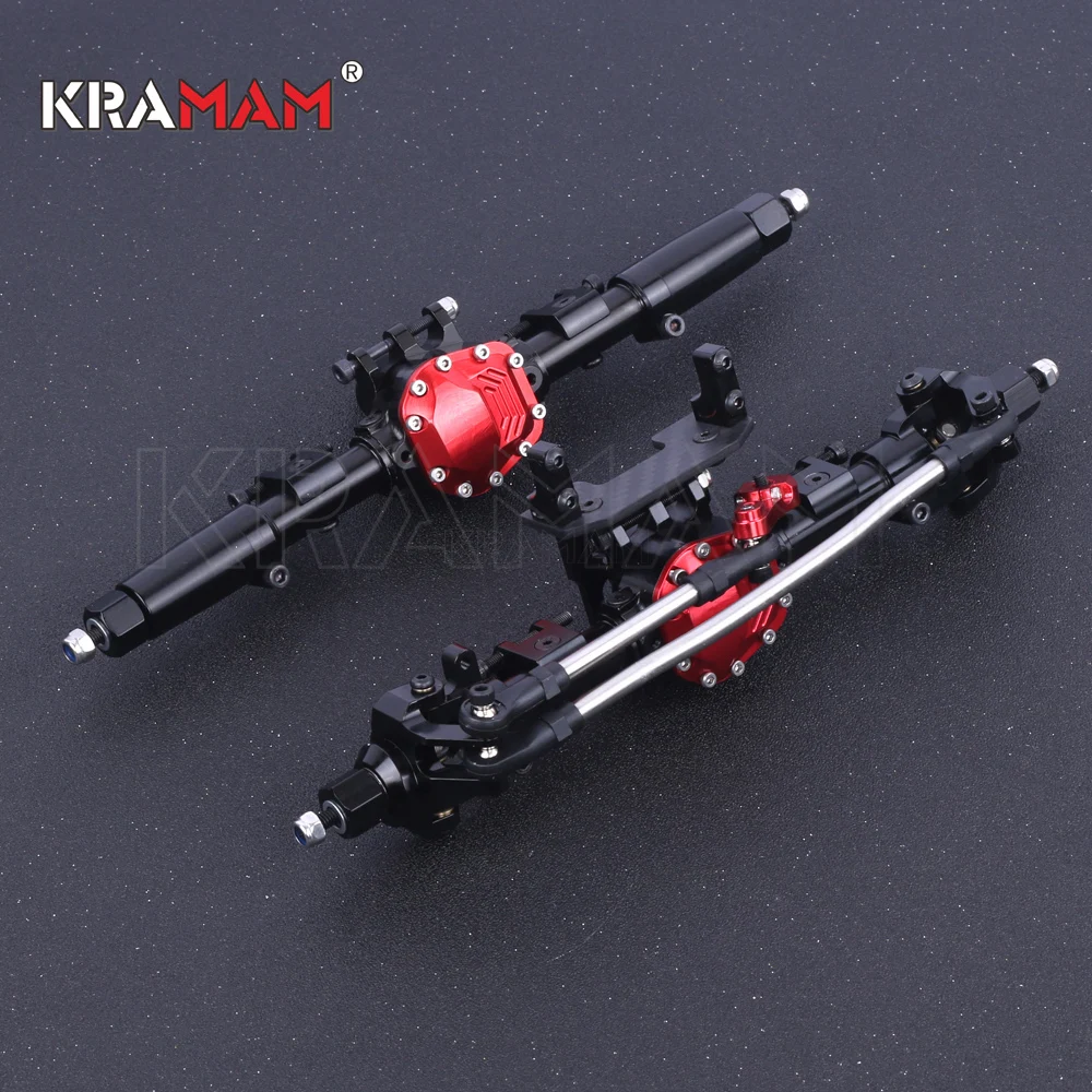 

Aluminum Alloy Complete Front Straight Axle Inversion Rear Axle for 1/10 RC Crawler Car Axial SCX10 II 90046 90047 Upgrade Parts
