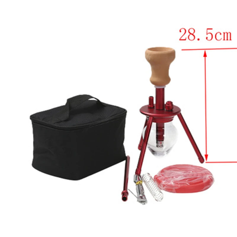 Дорожный стеклянный кальян с керамической чашей металлические угольные щипцы