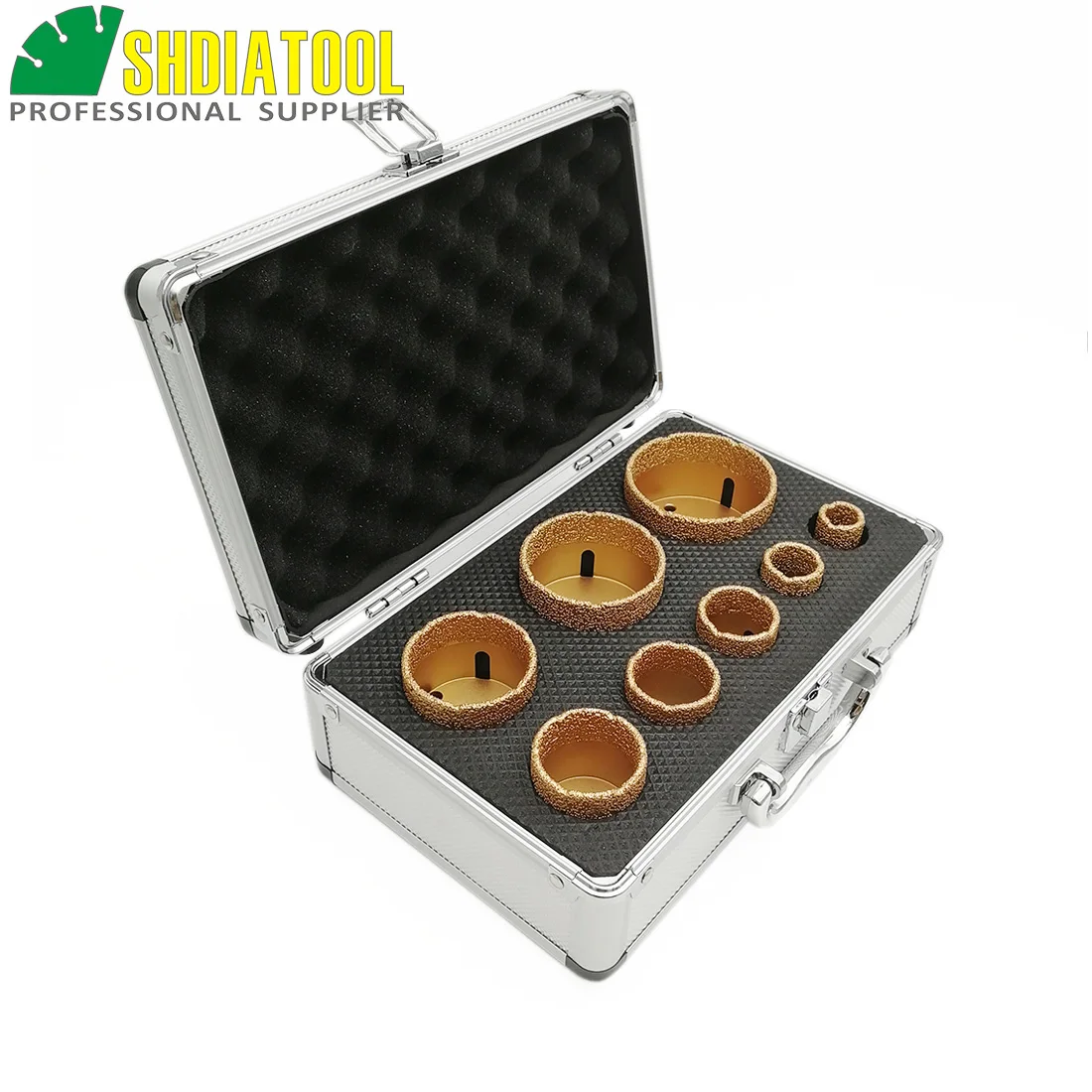 

SHDIATOOL 8pcs/pk 20/25/32/35/40/50/60/68mm Vacuum Brazed Diamond Drill Bit M14 Drilling Core Bits Marble Ceramic Hole Saw Crown