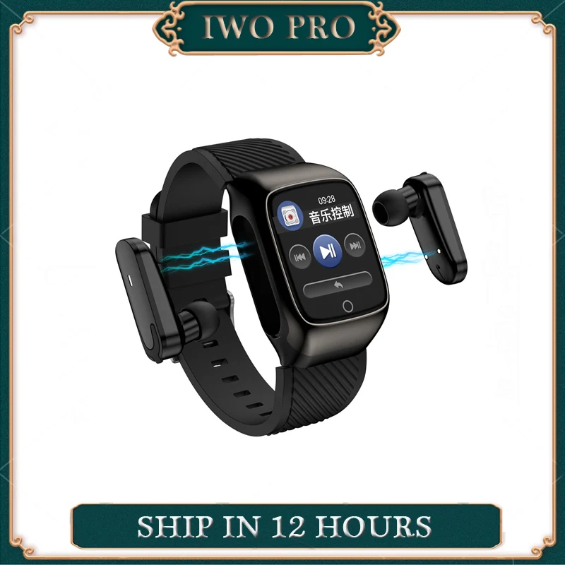 

IWO PRO 2 в 1 S300 умные часы наушники-вкладыши с Bluetooth 5,0 беспроводные наушники музыка спорт здоровье браслет для Android iOS