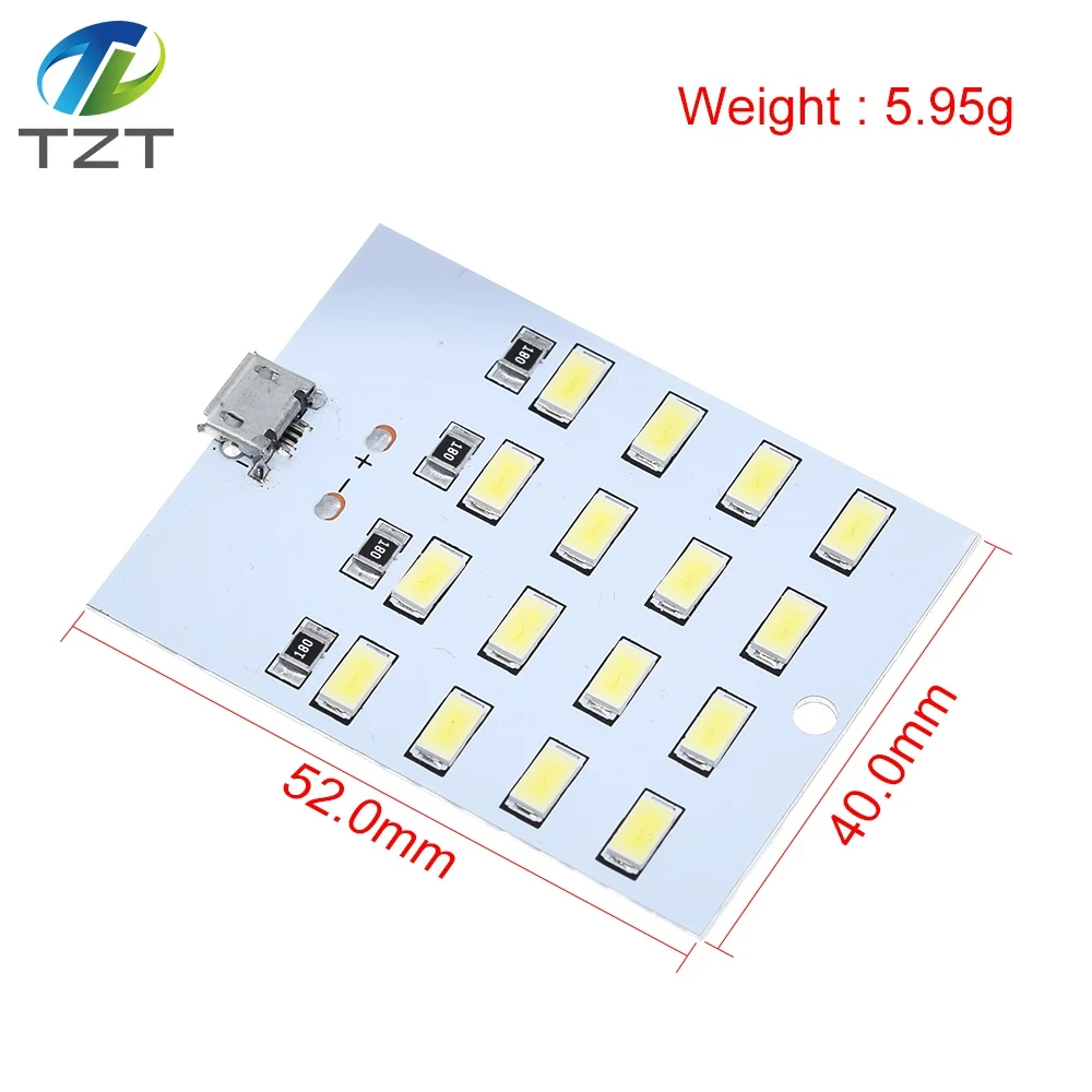 Высококачественный светодиодный светильник TZT 5730 smd 5 В мА ~ белый Mirco Usb
