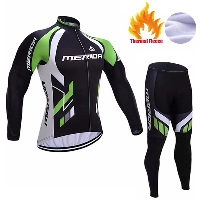 Pic Color Зимний комплект из теплого флиса для велоспорта Maillot Ropa Ciclismo Invierno MTB велосипедная одежда спортивная одежда - Цвет: Pic Color
