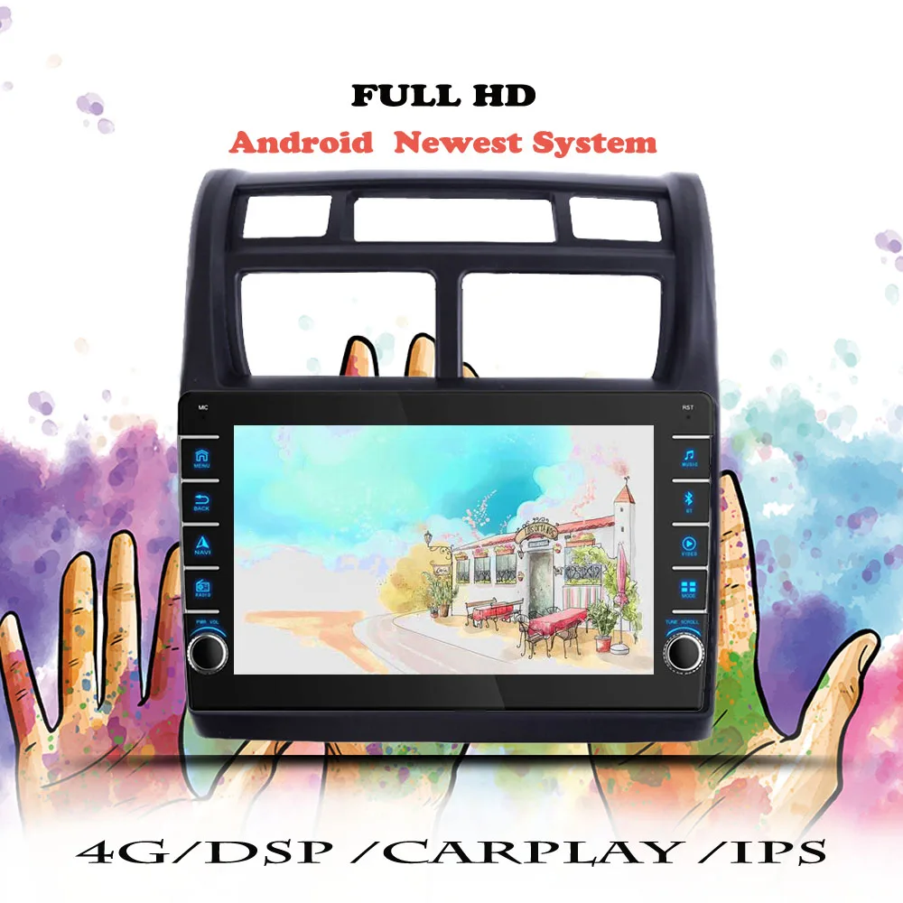 Автомобильный радиоприемник Android 12 для Kia Sportage 2 2007 2008 2009 мультимедийный плеер