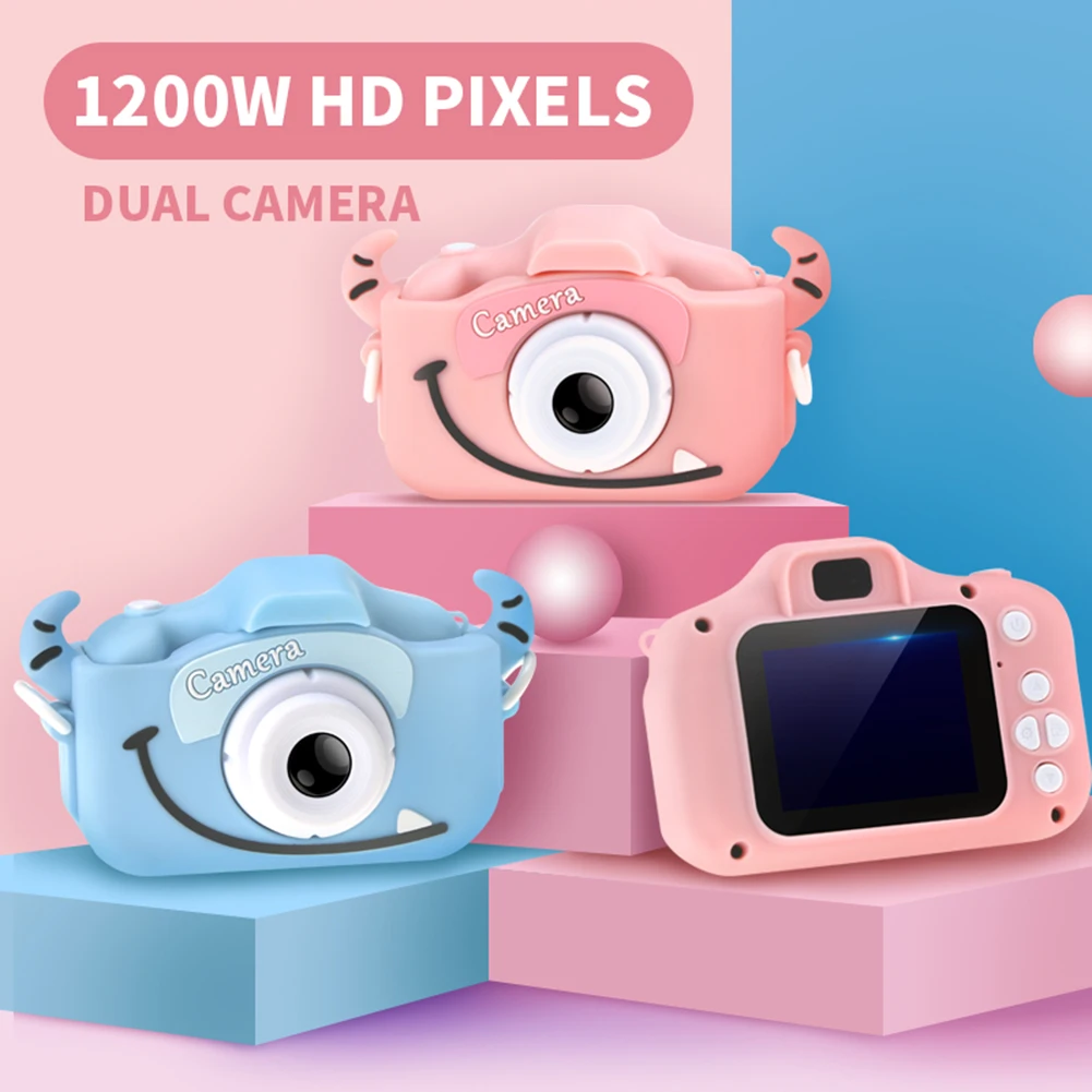 

Мультяшная детская камера 1080P 2,0 дюймов HD цветной экран видео игрушка 12 МП детская Милая уличная фотография Реквизит детский подарок на день...
