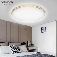 ac 220v chandelier ceiling light round panel double goldsliver line wall lamp for restaurant living room bathroom