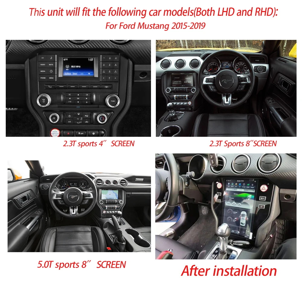Android 8,1 Din Tesla 11," Автомобильный Радио gps навигатор для ford mustang Автомобильный мультимедийный Стерео Авторадио dvd-плеер