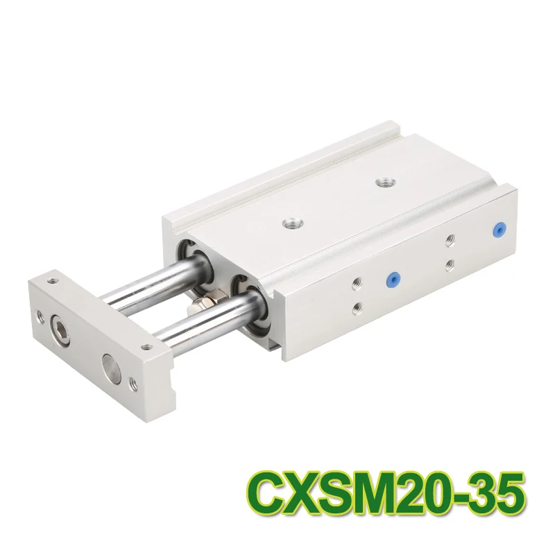 CXSM20-35 عالية الجودة مزدوجة بالوكالة مزدوجة قضيب الهواء الهوائية اسطوانات CXSM 20-35 20 مللي متر تتحمل 35 مللي متر السكتة الدماغية مع الشريحة تحمل