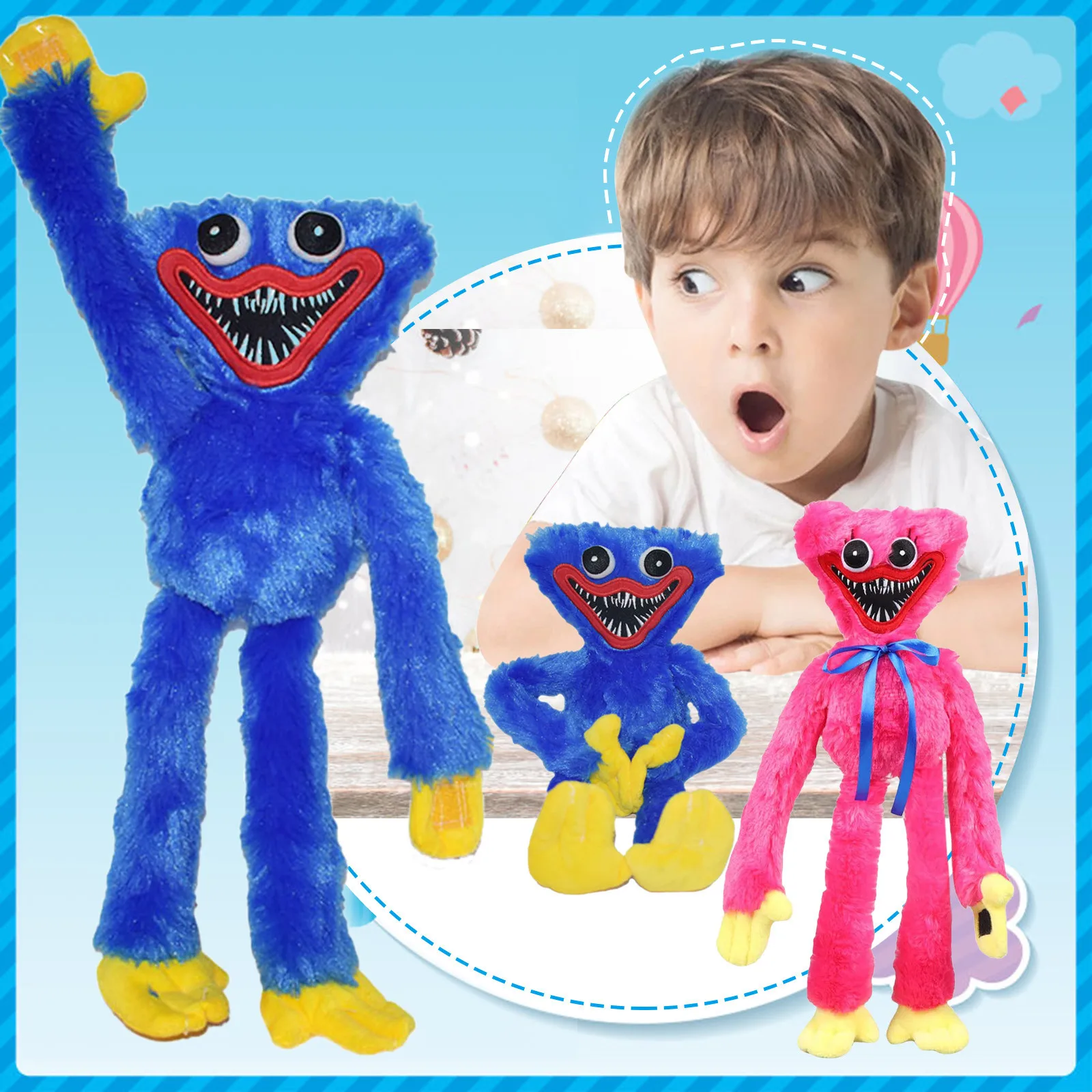 40cm Huggy Wuggy Plush Toy Soft Stuffed Poppy Playtime Game Character Horror Doll Peluche Toys for Children Boys Christmas Gifts | Игрушки и