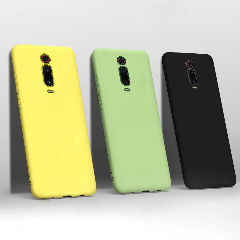 Чехол из жидкого силикона для Xiaomi Mi 9 T противоударный чехол телефона с ощущением