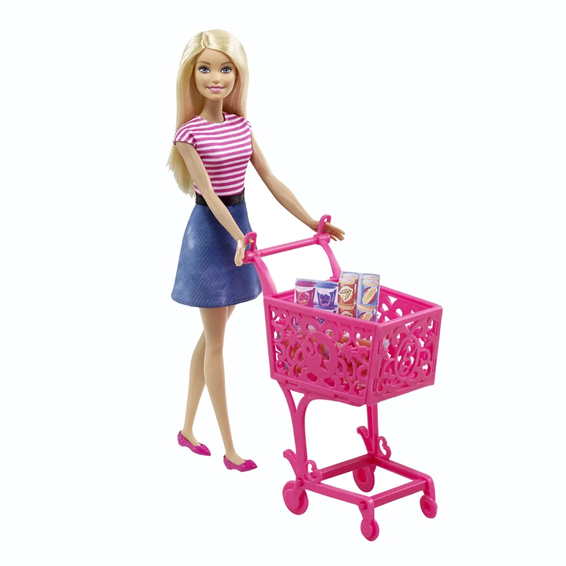 

Original Barbies Dolls House The Supermarket Shopping Multi-Function Toy Boneca Mode FDY23 Brinquedos For For Birthday