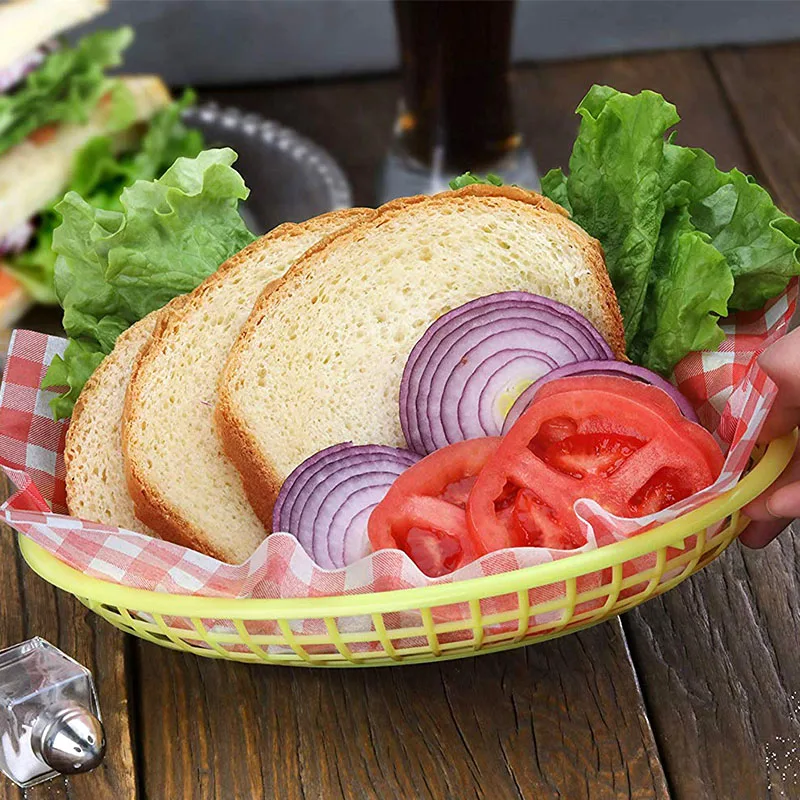 Пластик сервировочный поднос для снэков пластина корзина быстрого питания