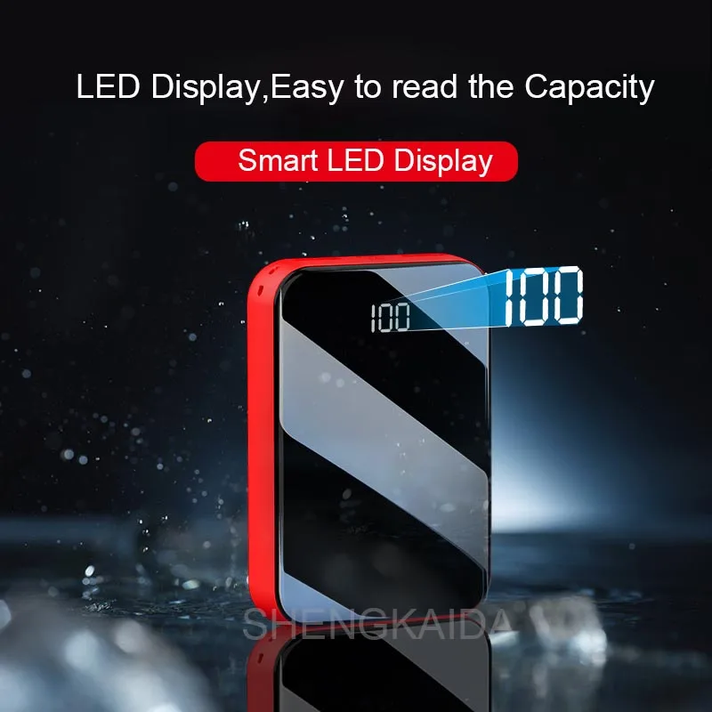 Mi ni power Bank 20000 мАч для iPhone X Xiaomi mi power bank Pover Bank зарядное устройство с двумя портами Usb внешний аккумулятор Poverbank портативный