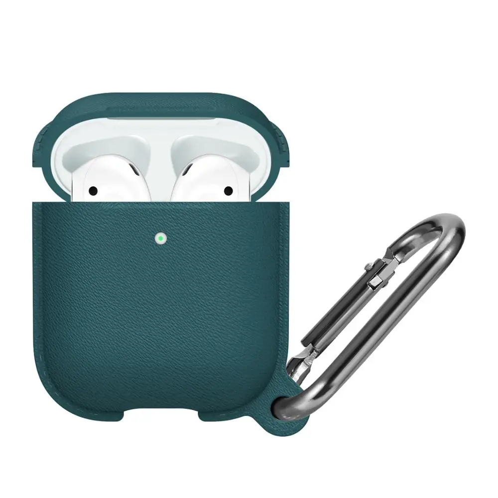 Стиль Litchi Мягкий силиконовый чехол для Airpods 1 2 противоударный полный защитный с