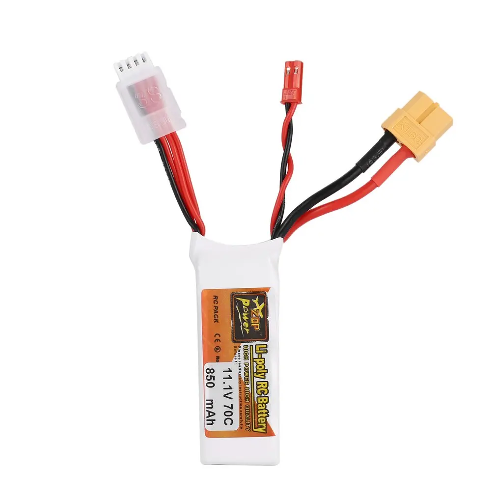 ZOP мощность 11 1 В/7 4 в 850 мАч/750 мАч 70C 3 S/2 S 1P Lipo аккумулятор JST XT60 разъем