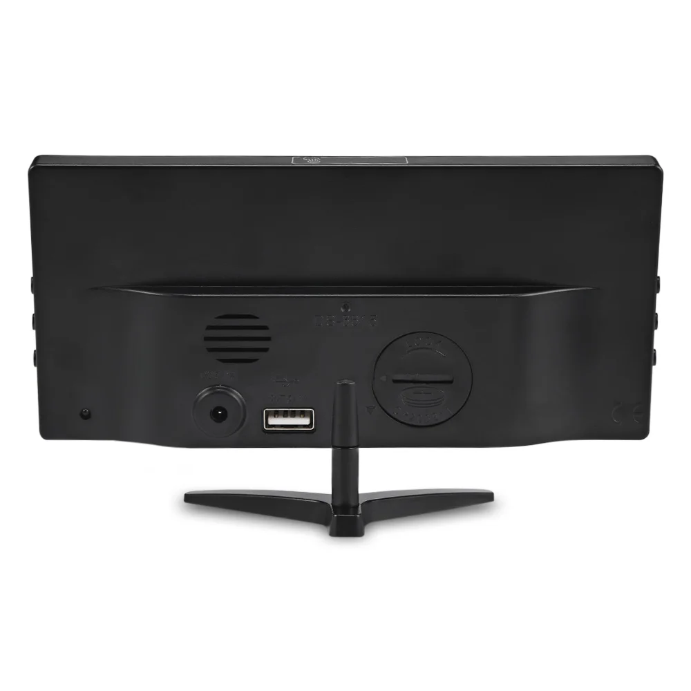 Светодиодный зеркальный цифровой будильник электронные часы настольные