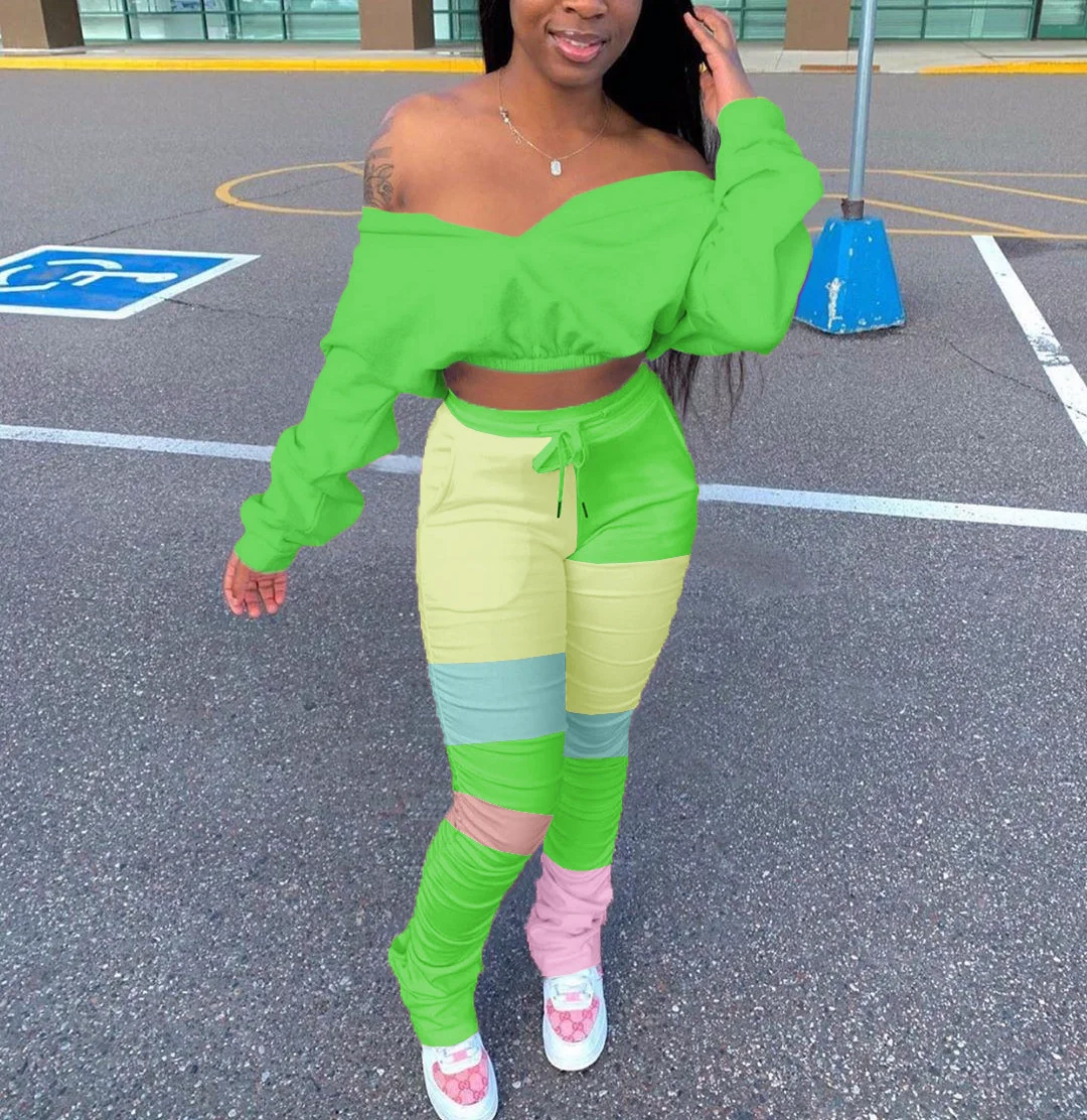 

Women Sexy Set Two Piece Set Fashion Tracksuit Womens Casual Outfits Pullover Tops Pant Suits Long Sleeve Clothing Sets Autumn