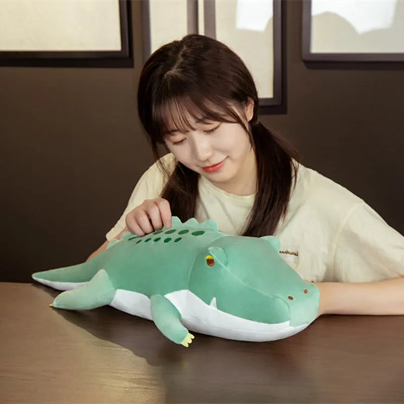 Гигантская Реалистичная плюшевая игрушка-крокодил 55/65 см мягкая набивная