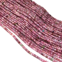 natural stone beads faceted beads red tourmaline small loose spacer beaded for jewelry making diy necklace bracelet accessories