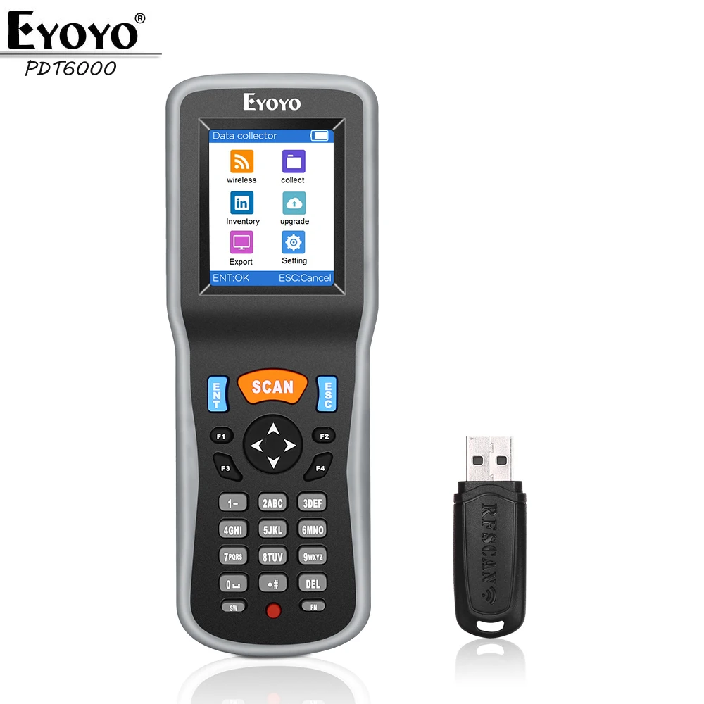 Сканер для инвентаризации Eyoyo PDT6000 1D беспроводной сканер штрих кодов устройство