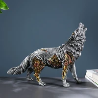 home decoration furnishings creative office display robot wolf horse sculpture study room decoration ornaments birthday gifts