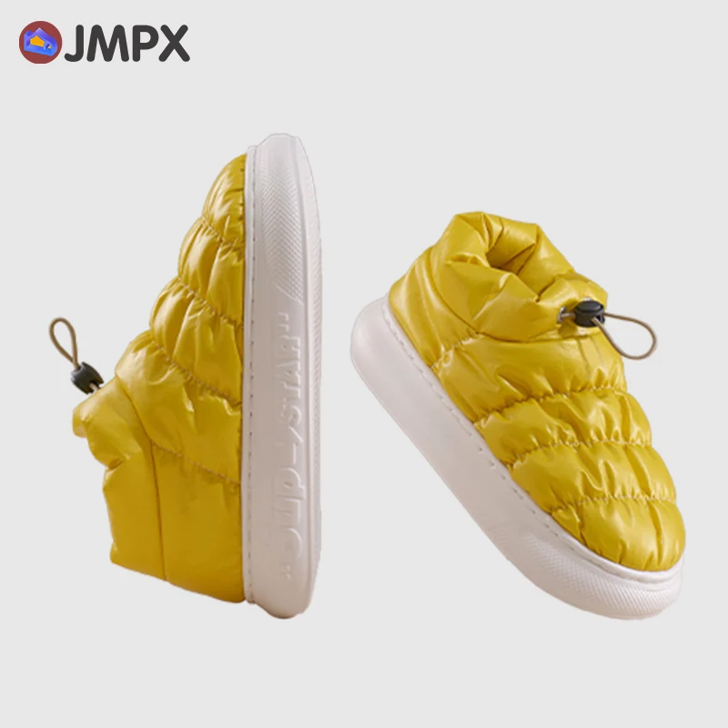 

JMPX New 2021 Women Winter Down Shoes Plus Size 45 Couple Snow Boots Waterproof Warm Non-slip Snow boots Men Women Unisex Shoes