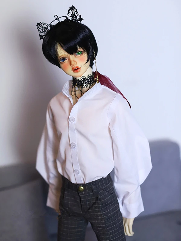 

Одежда для куклы BJD, подходит для 1-31-4 дяди, белый воротник, рукав-фонарик, аксессуары для куклы Королевский принц