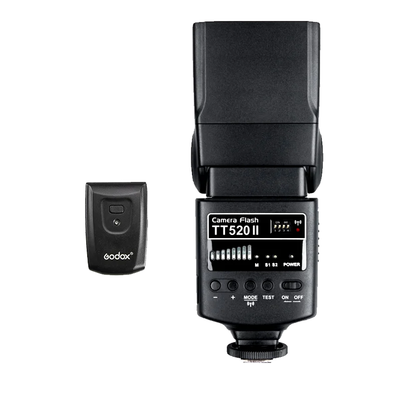 

Вспышка для камеры Godox Thinklite TT520II со встроенным беспроводным сигналом 433 МГц для цифровых зеркальных камер Canon Nikon Pentax Sony Fuji Olympus s