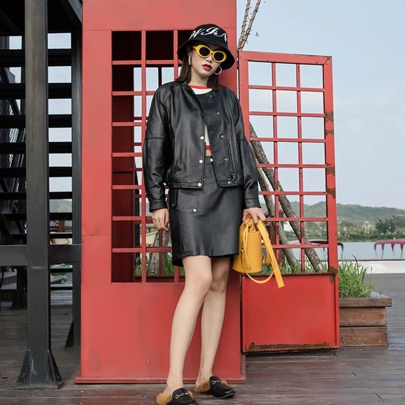 Уличная одежда из овечьей кожи женские короткие куртки с длинным рукавом