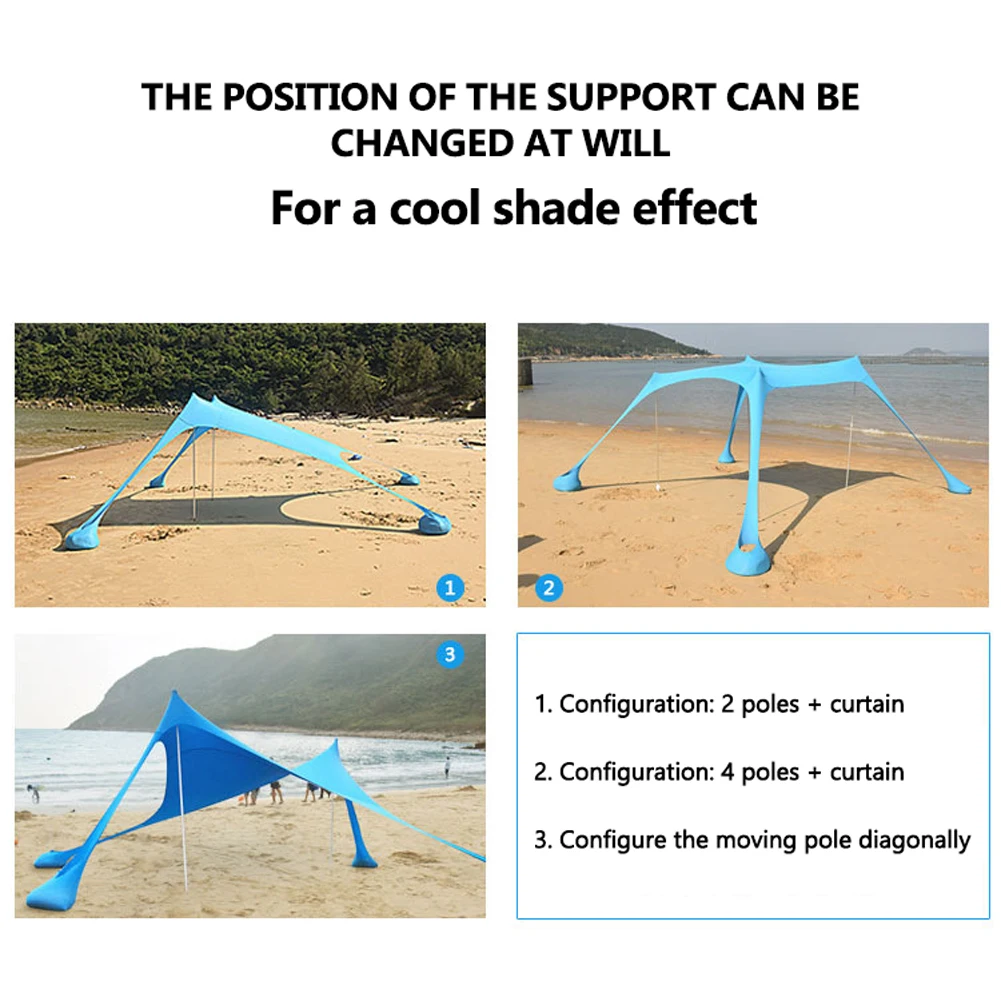 

Outdoor Suns Shelter Sunblock Shading Cool Shed Sunshade Beach Tent Hiking Fishing Camping Equipment