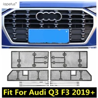 car front middle insect mesh insert net grille protection molding cover kit trim exterior accessories for audi q3 2019 2022