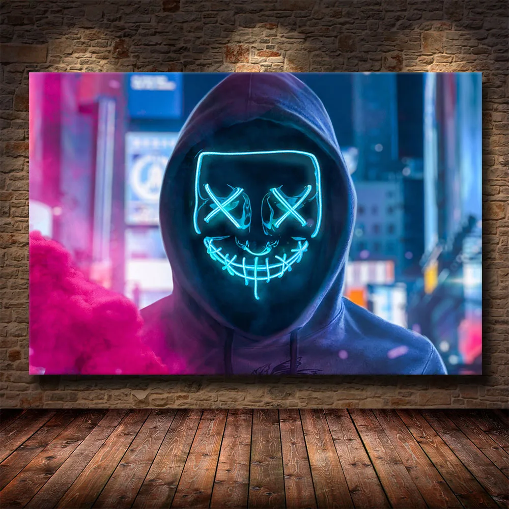 

Anonymus Guy With Chakra Posters and Prints Canvas Painting Wall Art Decoration for Living Room Home Cuadros Decor