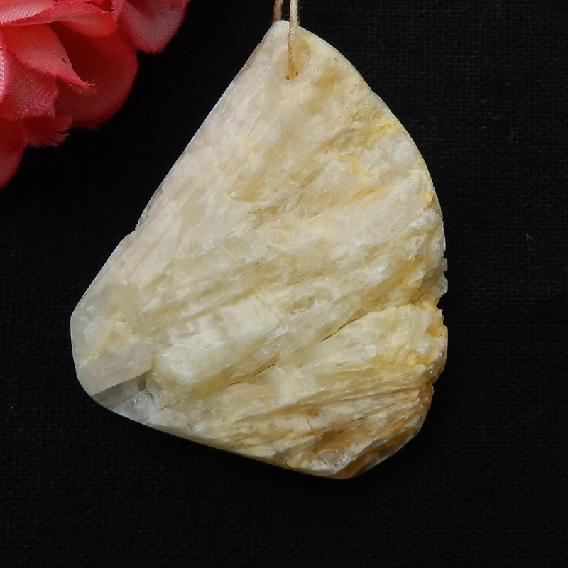 

Wholesale gemstone,Natural Dinosaur Jasper pendant ,Semiprecious jewelry,48x39x12mm,32.5g