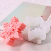 silicone snowflake mold candle soap diy aromatherapy plaster candle decorating mould candy chocolate making mold christmas decor