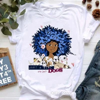 women summer fashion t shirt funny who loves dogs print t shirt lady just a girl graphic short sleeve casual top female cute