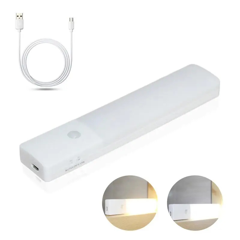 6 светодиодный USB Перезаряжаемые движения Сенсор ночной Светильник
