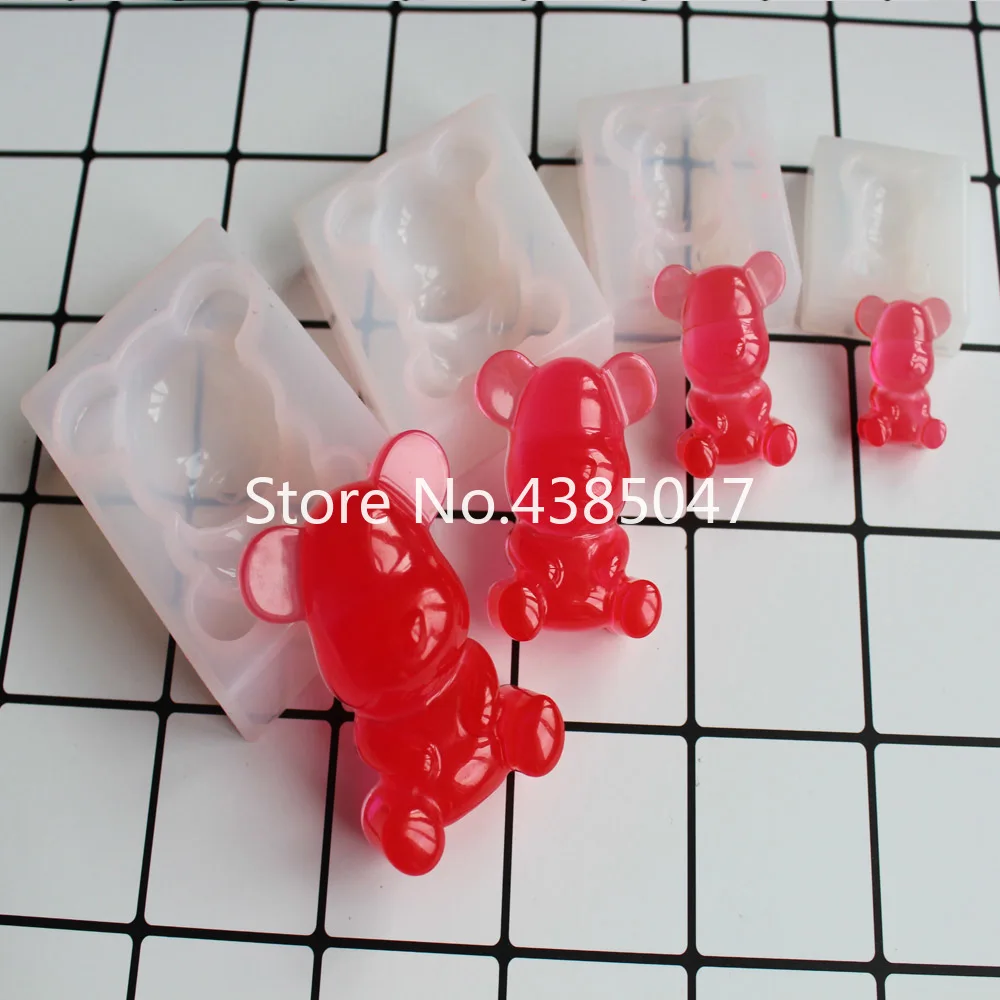 1 шт. форма с милым медведем из смолы УФ клеем для рукоделия ювелирных изделий