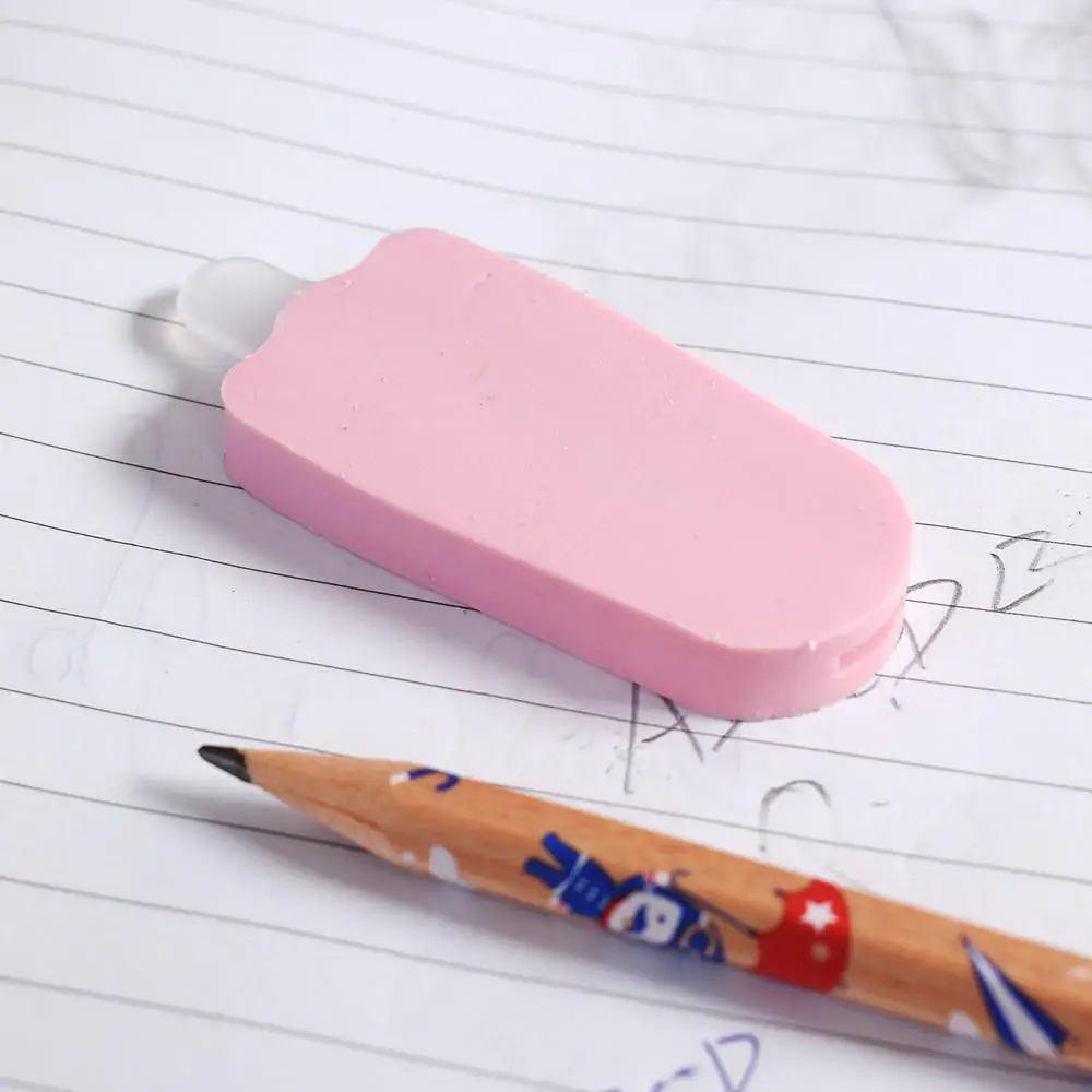 1 шт. кавайный резиновый ластик для мороженого 3d карандаш детей подарок