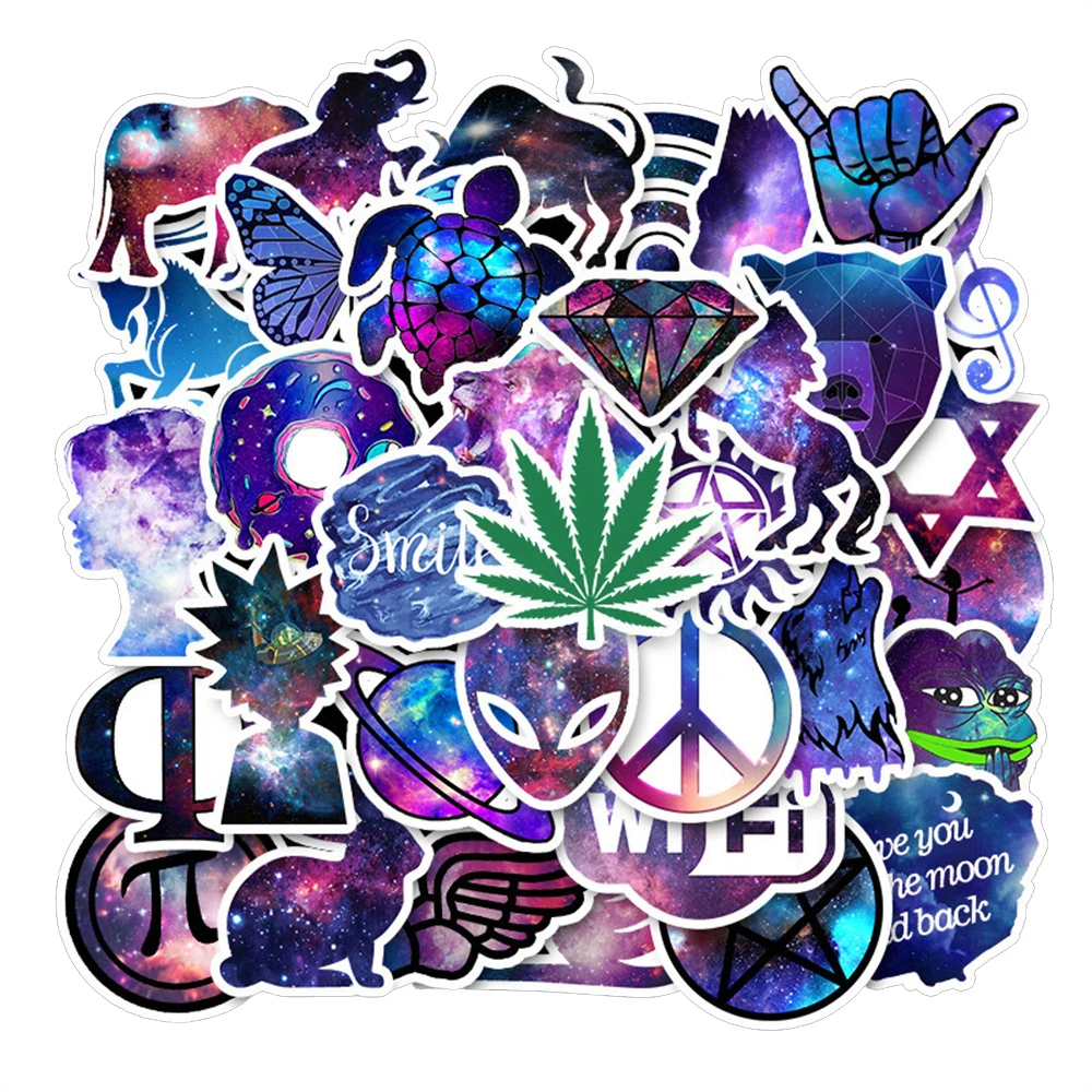 

10/30/50PCS Starry Sky Series Graffiti Collection Refrigerator Guitar Laptop Motorcycle Travel Waterproof Sticker