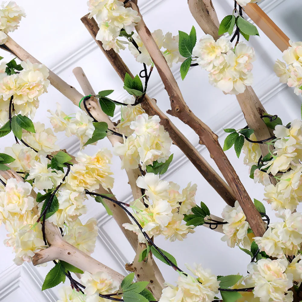 1.7m Artificial Sakura with Leaf Rattan Vine Garden Park Party Wedding Decor | Дом и сад