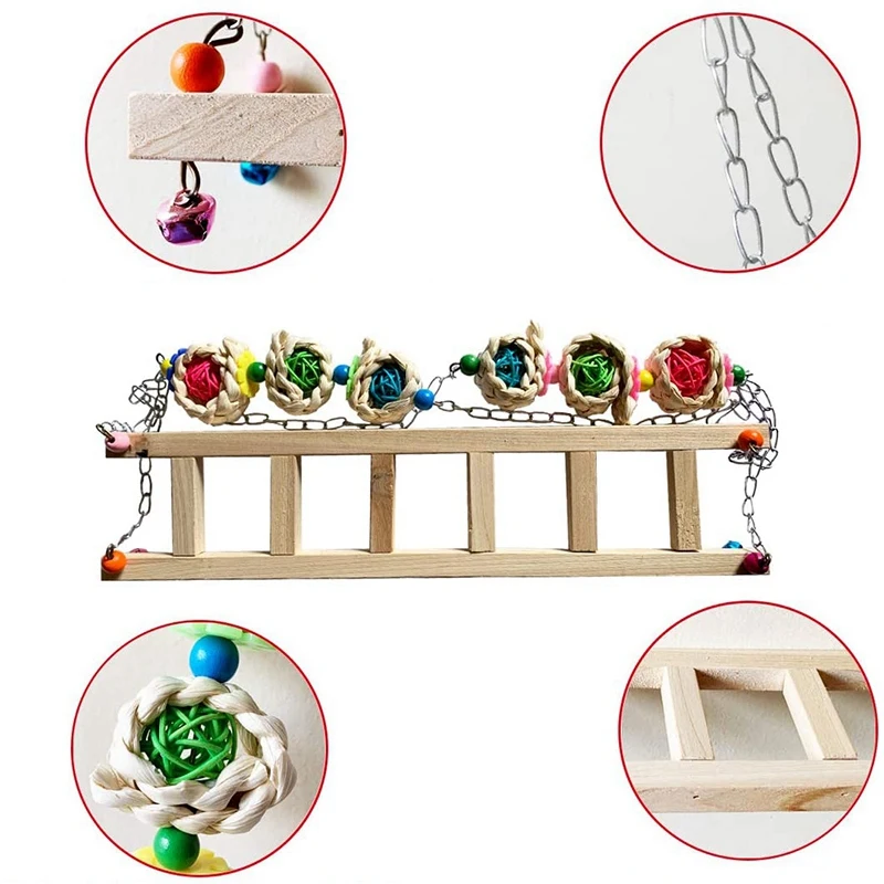 

Practical Chicken Swing Wooden Chicken Toys Hanging, Chicken Swing Wooden Chicken Toys For Hens Bird Parrot Trainning