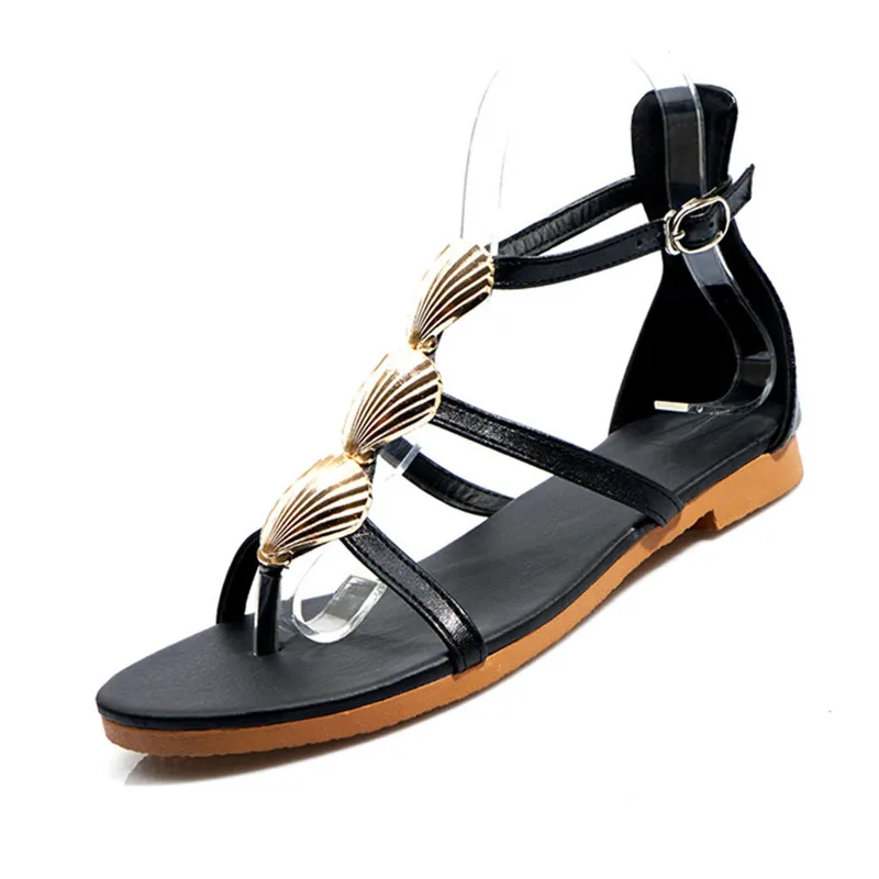 

Designer Gladiator Flat Sandals 2020 Summer Women Shoes Casual Beach Vacation Ladies Sandals Ankle Strap Roman Female Shoes