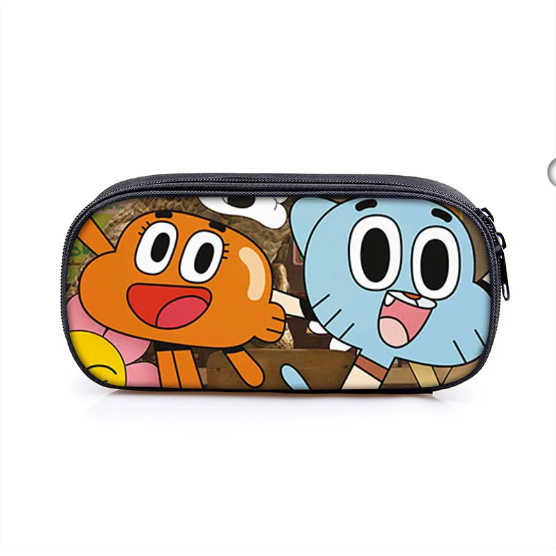 1pcs pencil bags 026 16 дюймов удивительный мир Gumball детские школьные сумки ортопедические школьный рюкзак для детей мальчиков девочек Mochila Infantil мультяшный чехол - Цвет: 1pcs pencil bags 026