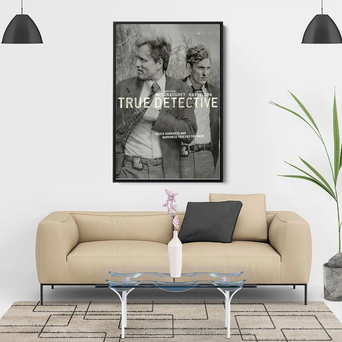 Настоящий детектив постер с фильмом холст художественный принт настенная