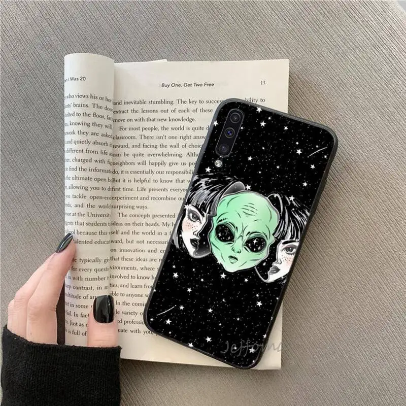 

Cute Cartoon alien space Phone Case For Samsung galaxy S note 7 8 9 10 20 fe edge A 6 10 20 30 50 51 70 lite plus Soft